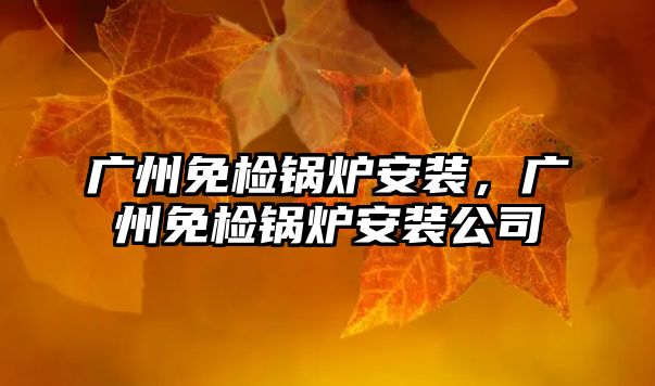 廣州免檢鍋爐安裝，廣州免檢鍋爐安裝公司