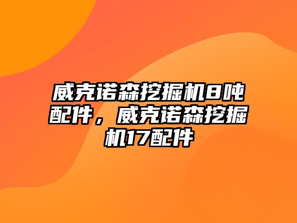 威克諾森挖掘機(jī)8噸配件，威克諾森挖掘機(jī)17配件