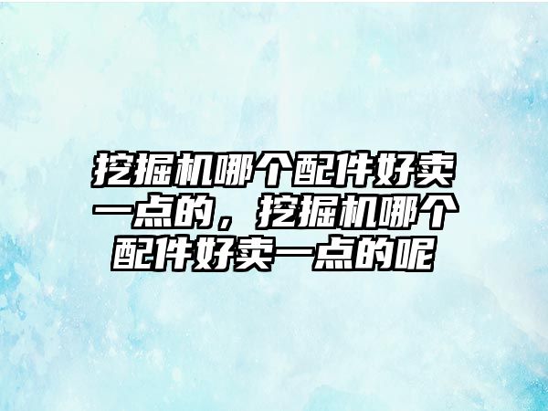 挖掘機哪個配件好賣一點的，挖掘機哪個配件好賣一點的呢