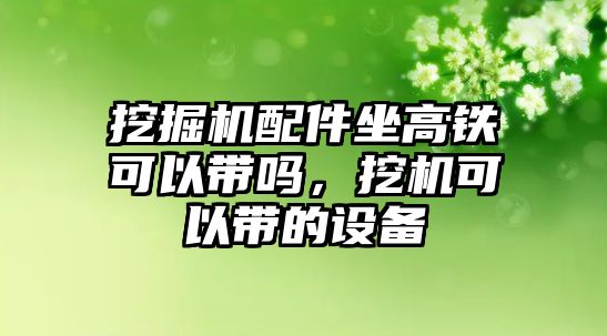 挖掘機配件坐高鐵可以帶嗎，挖機可以帶的設(shè)備