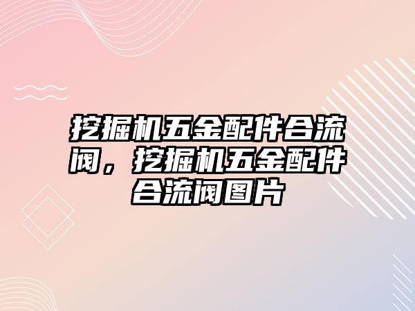 挖掘機(jī)五金配件合流閥，挖掘機(jī)五金配件合流閥圖片