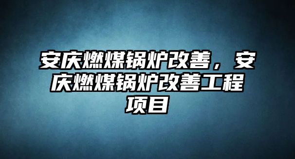 安慶燃煤鍋爐改善，安慶燃煤鍋爐改善工程項目