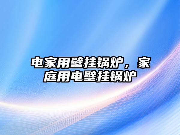 電家用壁掛鍋爐，家庭用電壁掛鍋爐