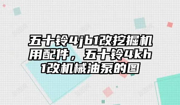 五十鈴4jb1改挖掘機用配件，五十鈴4kh1改機械油泵的圖