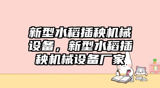 新型水稻插秧機(jī)械設(shè)備，新型水稻插秧機(jī)械設(shè)備廠家