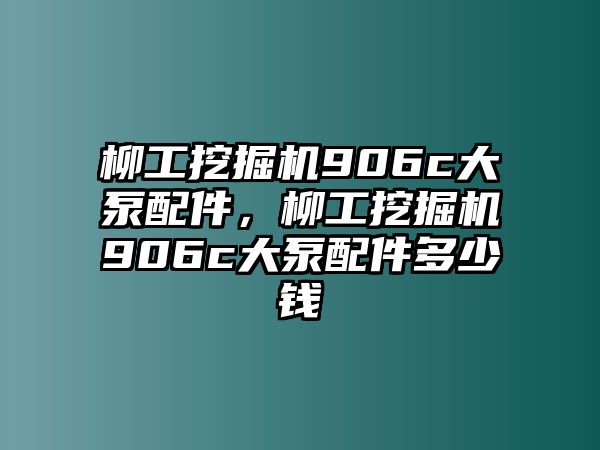 柳工挖掘機(jī)906c大泵配件，柳工挖掘機(jī)906c大泵配件多少錢