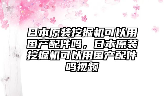 日本原裝挖掘機(jī)可以用國(guó)產(chǎn)配件嗎，日本原裝挖掘機(jī)可以用國(guó)產(chǎn)配件嗎視頻