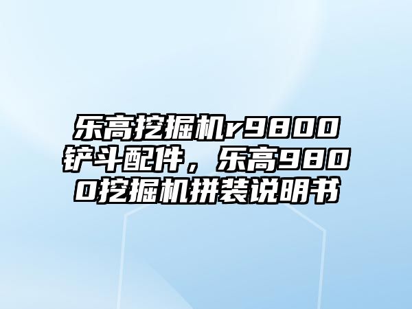 樂高挖掘機r9800鏟斗配件，樂高9800挖掘機拼裝說明書