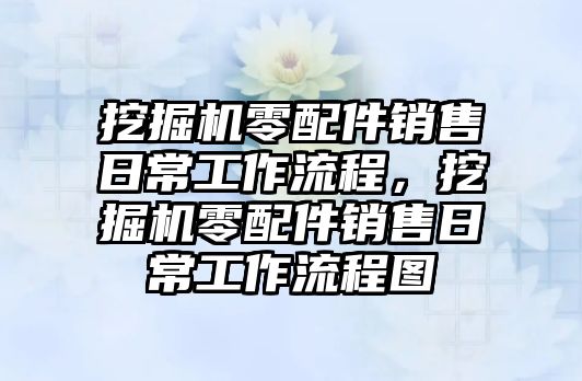 挖掘機(jī)零配件銷售日常工作流程，挖掘機(jī)零配件銷售日常工作流程圖