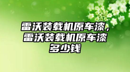 雷沃裝載機原車漆，雷沃裝載機原車漆多少錢