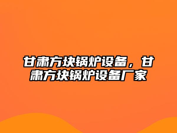 甘肅方塊鍋爐設備，甘肅方塊鍋爐設備廠家