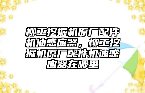 柳工挖掘機原廠配件機油感應器，柳工挖掘機原廠配件機油感應器在哪里