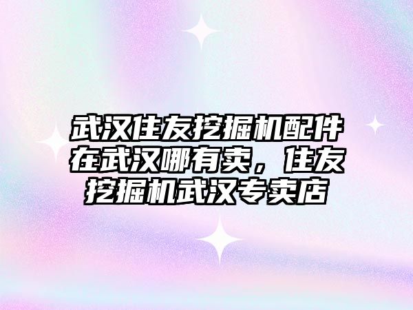 武漢住友挖掘機(jī)配件在武漢哪有賣，住友挖掘機(jī)武漢專賣店