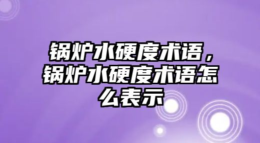 鍋爐水硬度術(shù)語，鍋爐水硬度術(shù)語怎么表示