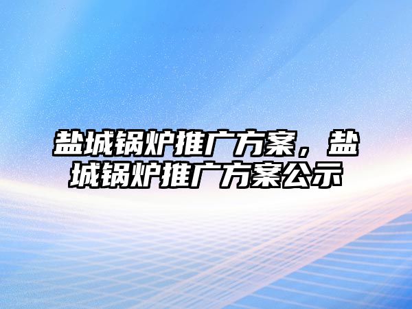 鹽城鍋爐推廣方案，鹽城鍋爐推廣方案公示