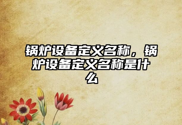 鍋爐設(shè)備定義名稱，鍋爐設(shè)備定義名稱是什么