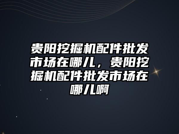 貴陽挖掘機配件批發(fā)市場在哪兒，貴陽挖掘機配件批發(fā)市場在哪兒啊