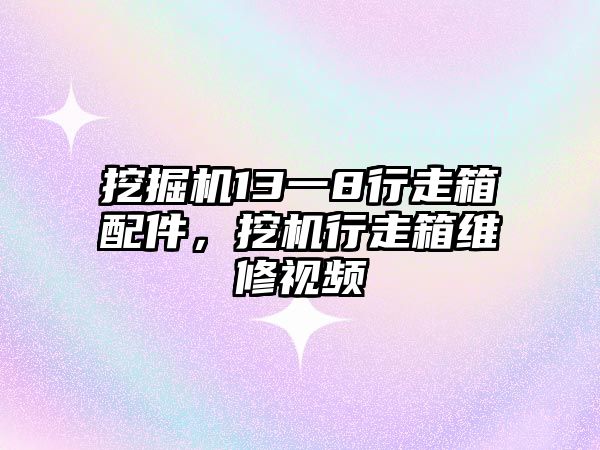 挖掘機(jī)13一8行走箱配件，挖機(jī)行走箱維修視頻