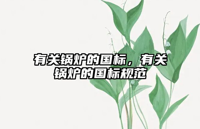 有關(guān)鍋爐的國標，有關(guān)鍋爐的國標規(guī)范