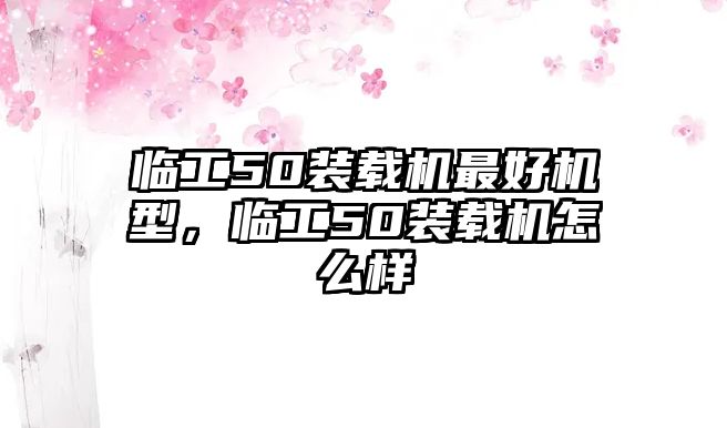 臨工50裝載機最好機型，臨工50裝載機怎么樣