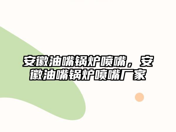 安徽油嘴鍋爐噴嘴，安徽油嘴鍋爐噴嘴廠家