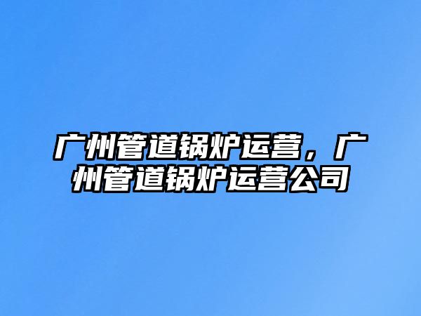 廣州管道鍋爐運營，廣州管道鍋爐運營公司