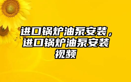 進口鍋爐油泵安裝，進口鍋爐油泵安裝視頻