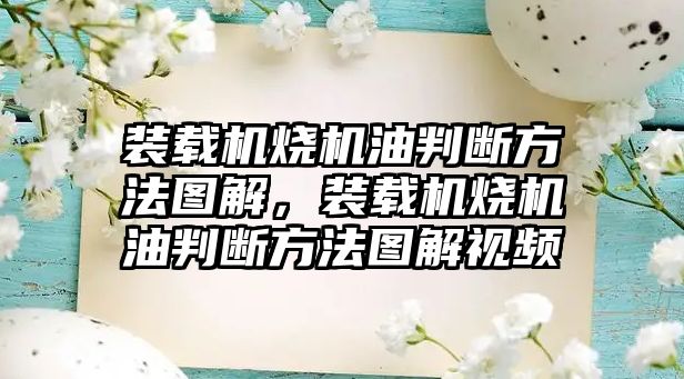 裝載機燒機油判斷方法圖解，裝載機燒機油判斷方法圖解視頻