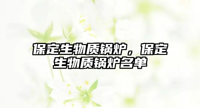 保定生物質(zhì)鍋爐，保定生物質(zhì)鍋爐名單