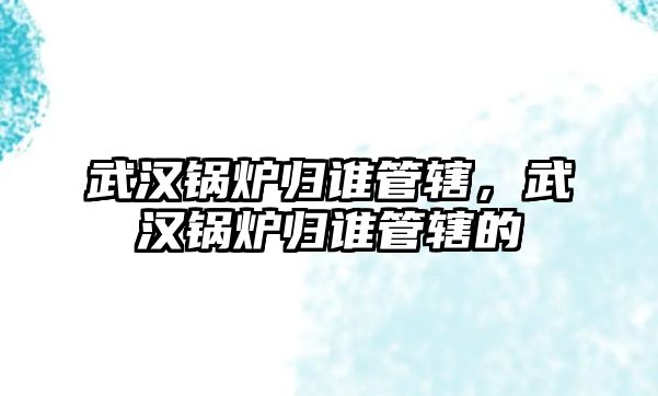 武漢鍋爐歸誰管轄，武漢鍋爐歸誰管轄的