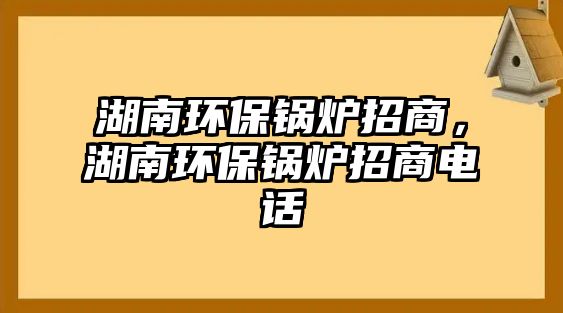 湖南環(huán)保鍋爐招商，湖南環(huán)保鍋爐招商電話